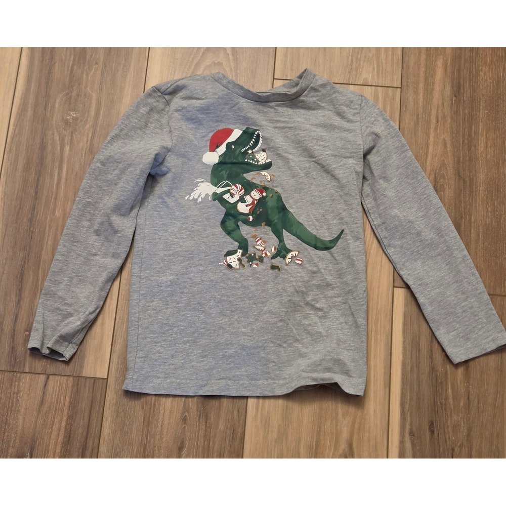 Tommy Bahama T-Rex Christmas Long Sleeve Shirt Youth Size Small 5/6